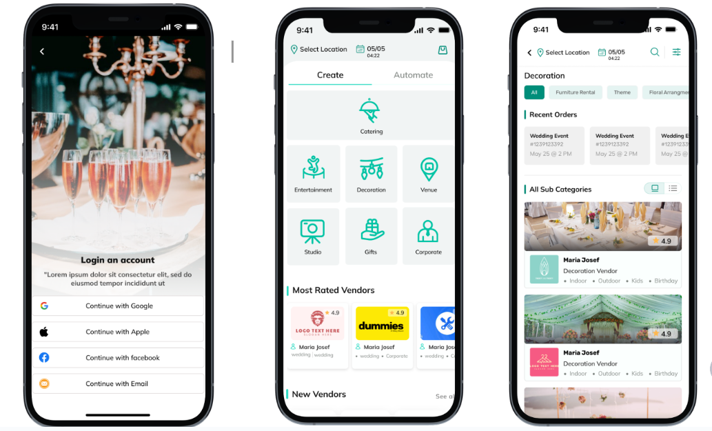 Event management app result 1